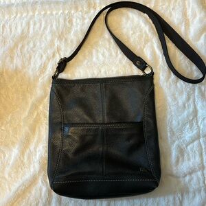 The Sak Lucia pebbled black leather crossbody
